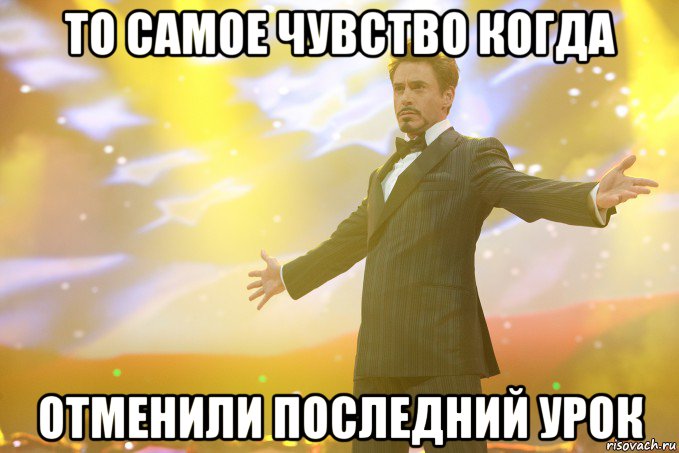 то самое чувство когда отменили последний урок, Мем Тони Старк (Роберт Дауни младший)