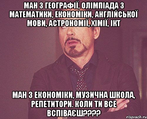 ман з географії, олімпіада з математики, економіки, англійської мови, астрономії, хімії, ікт ман з економіки, музична школа, репетитори. коли ти все вспіваєш???, Мем твое выражение лица