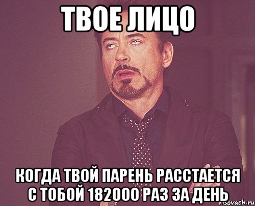 твое лицо когда твой парень расстается с тобой 182000 раз за день, Мем твое выражение лица