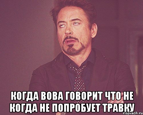  Когда Вова говорит что не когда не попробует травку, Мем твое выражение лица