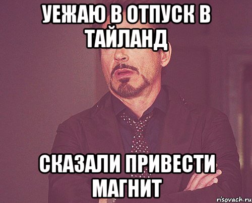 Уежаю в отпуск в Тайланд Сказали привести магнит, Мем твое выражение лица