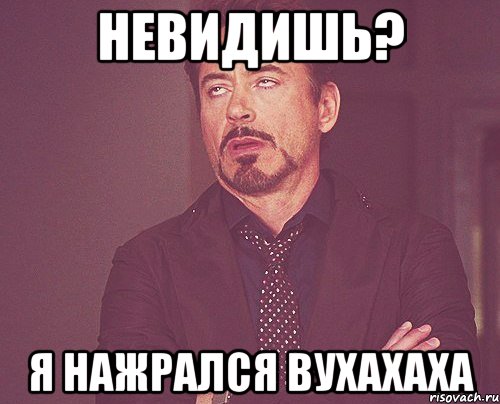 невидишь? я нажрался вухахаха, Мем твое выражение лица