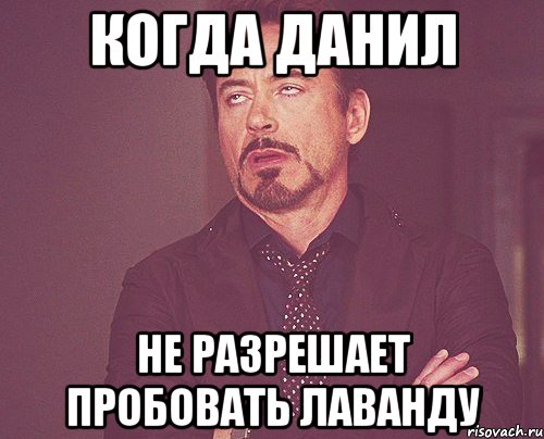 Когда Данил не разрешает пробовать лаванду, Мем твое выражение лица