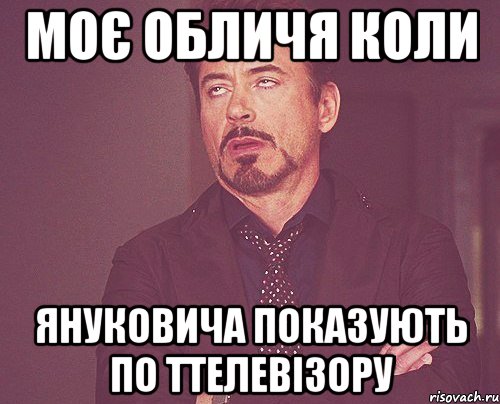 Моє обличя коли Януковича показують по ттелевізору, Мем твое выражение лица