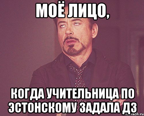 Моё лицо, когда учительница по эстонскому задала дз, Мем твое выражение лица