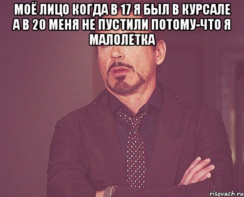 Моё лицо когда в 17 я был в Курсале а в 20 меня не пустили потому-что я малолетка , Мем твое выражение лица