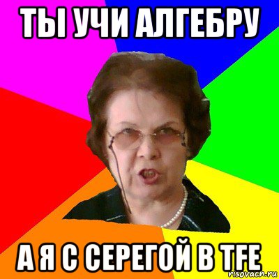 ТЫ УЧИ АЛГЕБРУ А Я С СЕРЕГОЙ В TFE, Мем Типичная училка