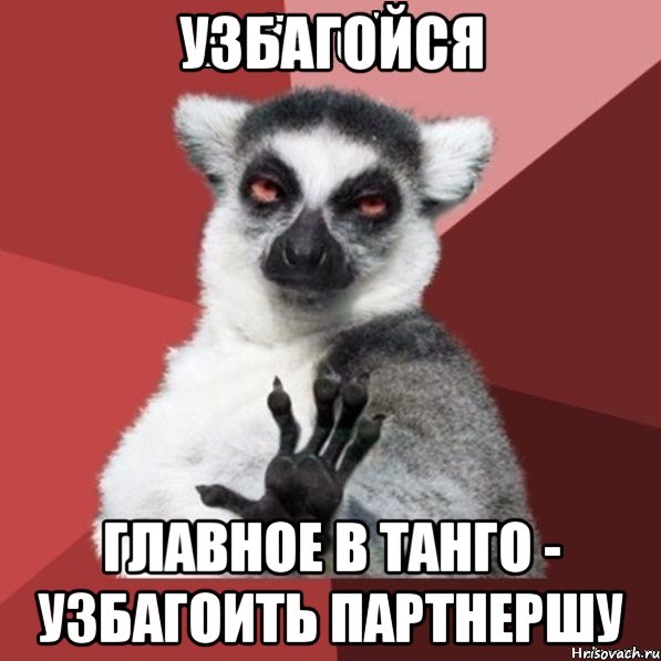 Узбагойся Главное в танго - узбагоить партнершу, Мем Узбагойзя