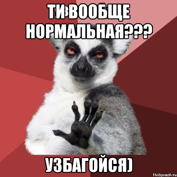 ти вообще нормальная??? узбагойся), Мем Узбагойзя