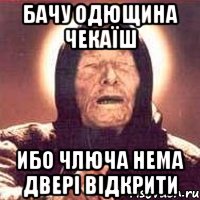 бачу одющина чекаїш ибо члюча нема двері відкрити, Мем Ванга (цвет)