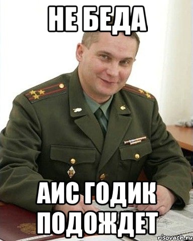 Не беда АИС годик подождет, Мем Военком (полковник)