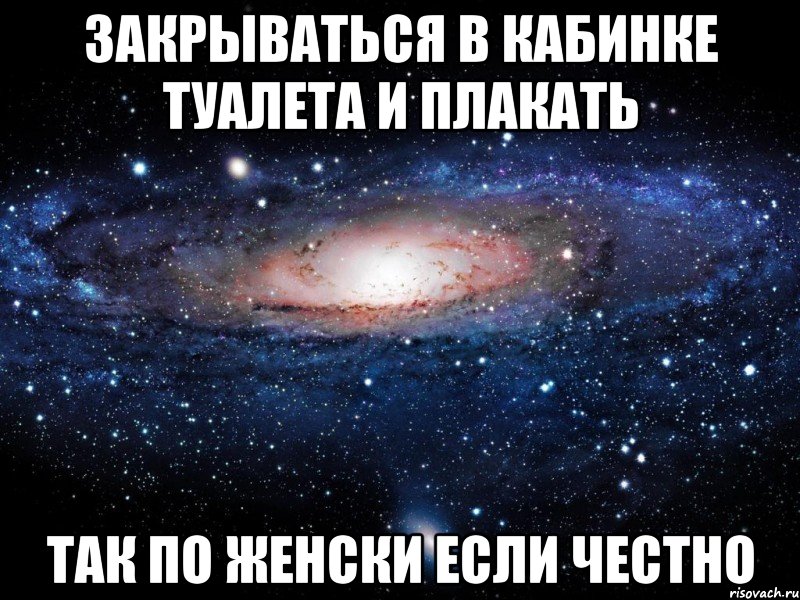 закрываться в кабинке туалета и плакать так по женски если честно, Мем Вселенная