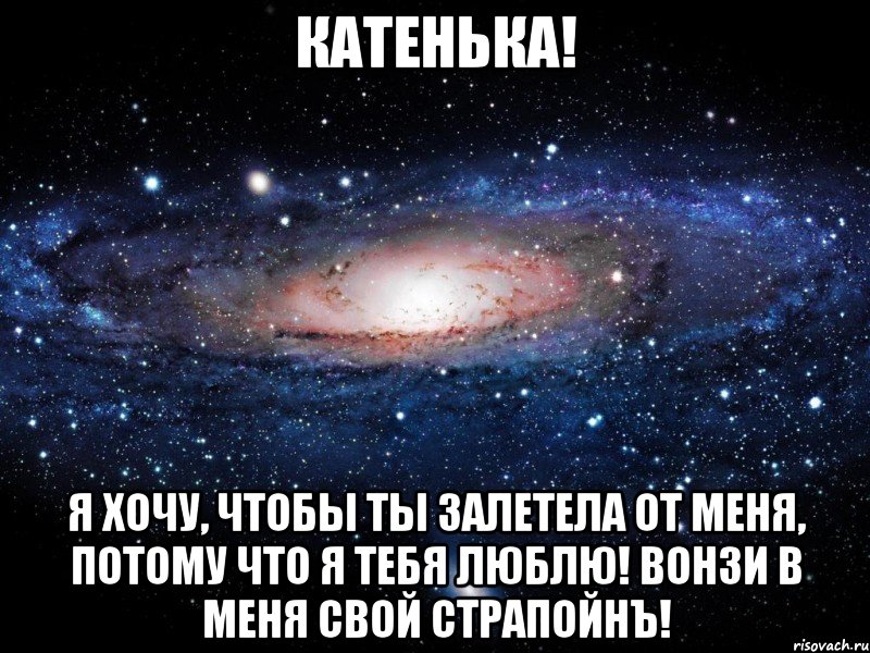 Катенька! Я хочу, чтобы ты залетела от меня, потому что я тебя люблю! Вонзи в меня свой страпойнЪ!, Мем Вселенная