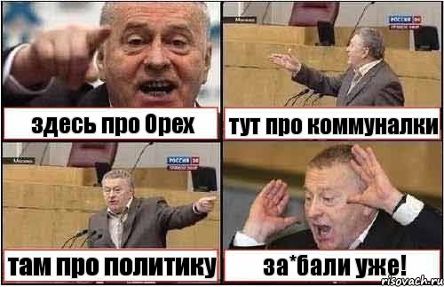 здесь про Орех тут про коммуналки там про политику за*бали уже!, Комикс жиреновский