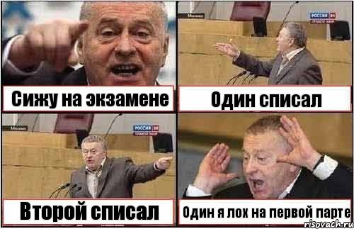 Сижу на экзамене Один списал Второй списал Один я лох на первой парте, Комикс жиреновский