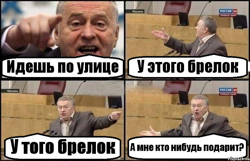 Идешь по улице У этого брелок У того брелок А мне кто нибудь подарит?, Комикс Жириновский