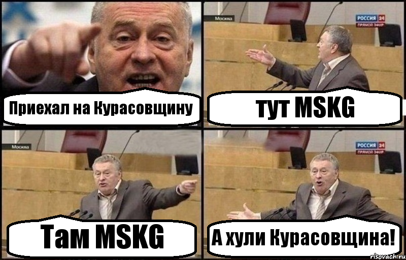 Приехал на Курасовщину тут MSKG Там MSKG А хули Курасовщина!, Комикс Жириновский