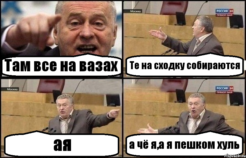 Там все на вазах Те на сходку собираются ая а чё я,а я пешком хуль, Комикс Жириновский