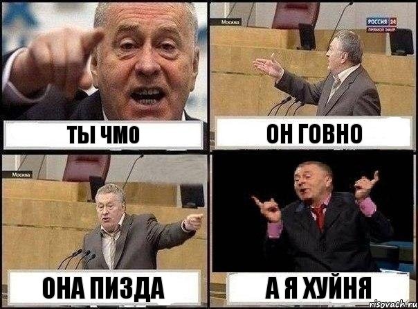 Ты чмо он говно она пизда а я хуйня, Комикс Жириновский клоуничает