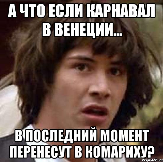 а что если карнавал в Венеции... в последний момент перенесут в Комариху?, Мем А что если (Киану Ривз)