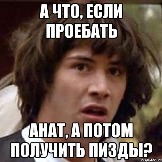 А ЧТО, ЕСЛИ ПРОЕБАТЬ АНАТ, А ПОТОМ ПОЛУЧИТЬ ПИЗДЫ?, Мем А что если (Киану Ривз)