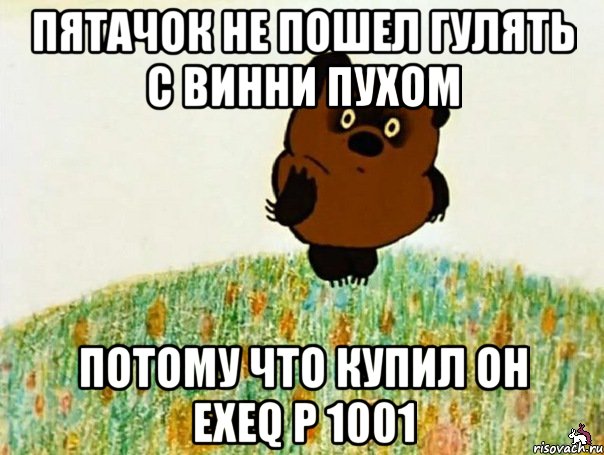 пятачок не пошел гулять с винни пухом потому что купил он exeq p 1001, Мем ВИННИ ПУХ