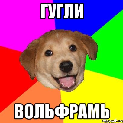 гугли вольфрамь, Мем Advice Dog