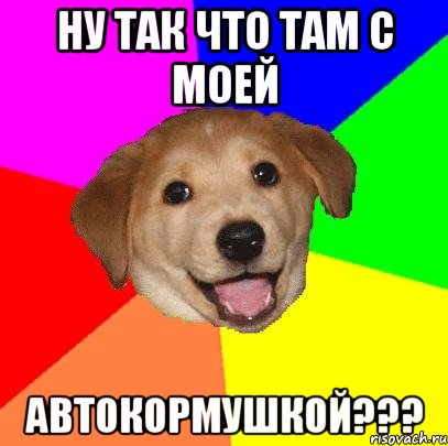 Ну так что там с моей автокормушкой???, Мем Advice Dog