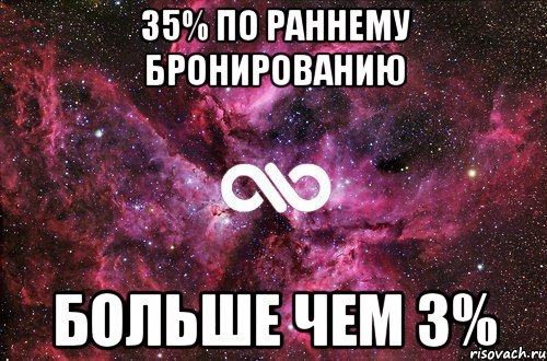 35% ПО РАННЕМУ БРОНИРОВАНИЮ БОЛЬШЕ ЧЕМ 3%, Мем офигенно