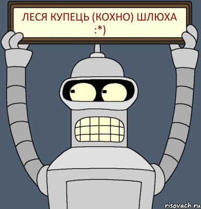 Леся Купець (Кохно) ШЛЮХА :*), Комикс Бендер с плакатом
