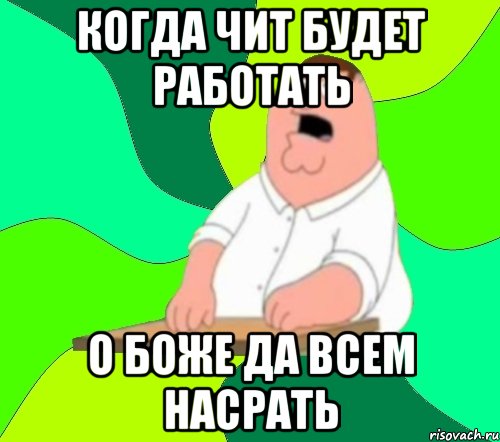 Когда чит будет работать о боже да всем насрать, Мем  Да всем насрать (Гриффин)