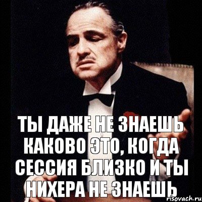 ты даже не знаешь каково это, когда сессия близко и ты нихера не знаешь, Комикс Дон Вито Корлеоне 1