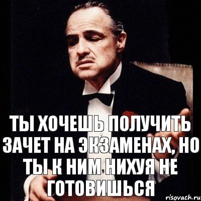 Ты хочешь получить зачет на экзаменах, но ты к ним нихуя не готовишься, Комикс Дон Вито Корлеоне 1