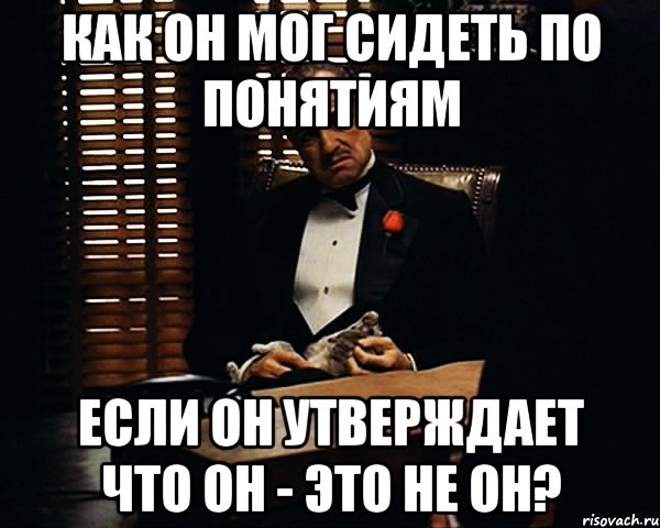 как он мог сидеть по понятиям если он утверждает что он - это не он?, Мем Дон Вито Корлеоне