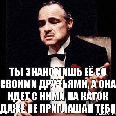 ты знакомишь её со своими друзьями, а она идет с ними на каток даже не приглашая тебя, Комикс Дон Вито Корлеоне 1