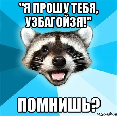 "Я прошу тебя, УЗБАГОЙЗЯ!" Помнишь?, Мем Енот-Каламбурист