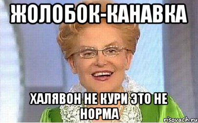 Жолобок-канавка Халявон не кури это не норма, Мем Это норма