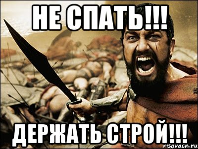 не спать!!! держать строй!!!, Мем Это Спарта