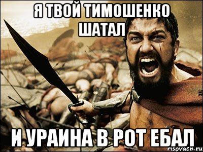 Я твой Тимошенко шатал И Ураина в рот ебал, Мем Это Спарта