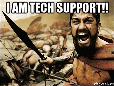 I am tech support!! , Мем Это Спарта