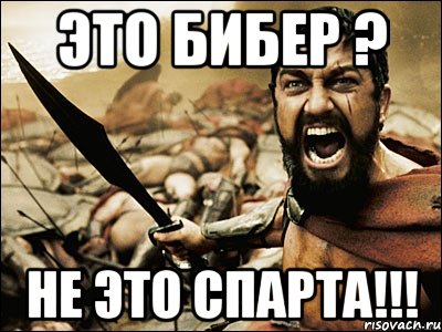 это бибер ? не это спарта!!!, Мем Это Спарта