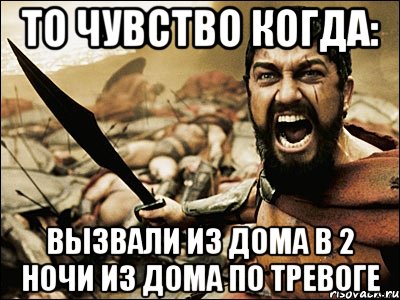 ТО ЧУВСТВО КОГДА: вызвали из дома в 2 ночи из дома по тревоге, Мем Это Спарта