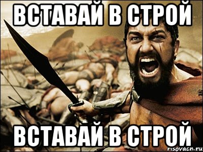 ВСТАВАЙ В СТРОЙ ВСТАВАЙ В СТРОЙ, Мем Это Спарта