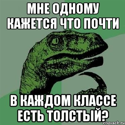 Мне одному кажется что почти в каждом классе есть толстый?, Мем Филосораптор