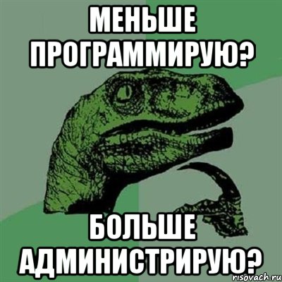 Меньше программирую? Больше администрирую?, Мем Филосораптор