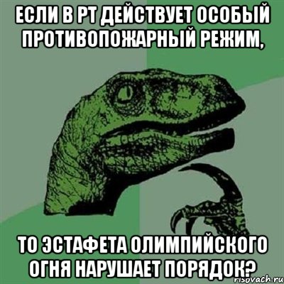 Если в РТ действует особый противопожарный режим, то Эстафета Олимпийского Огня нарушает порядок?, Мем Филосораптор