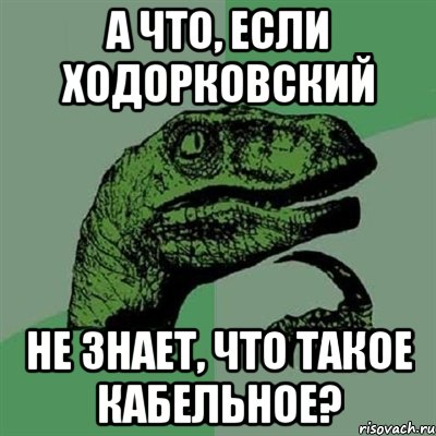 а что, если ходорковский не знает, что такое кабельное?, Мем Филосораптор