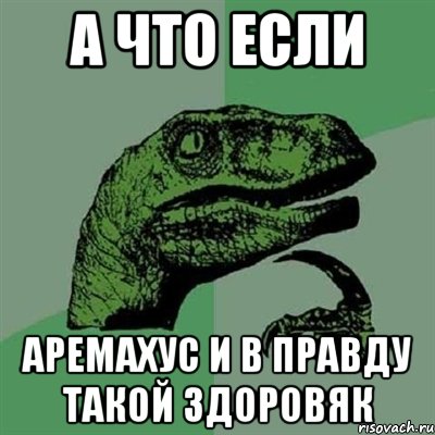 а что если Аремахус и в правду такой здоровяк, Мем Филосораптор