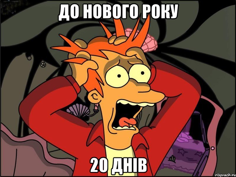 до Нового року 20 днів, Мем Фрай в панике