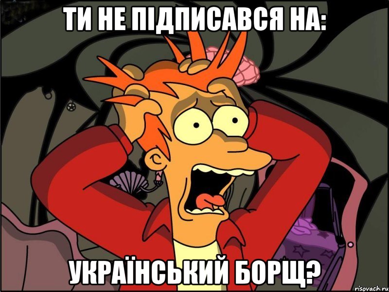 Ти не підписався на: Український БОРЩ?, Мем Фрай в панике